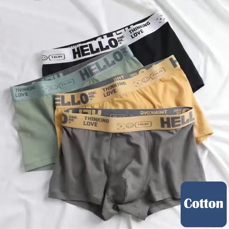 4Pcs Boxer Shorts Men's Underwear Sexy