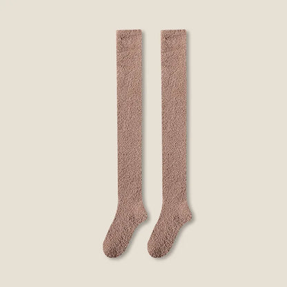 Winter Warm Coral Fleece Over-knee High Socks