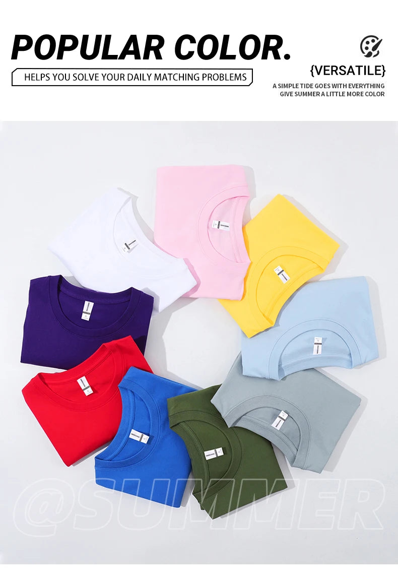 100% Cotton Solid T-shirts