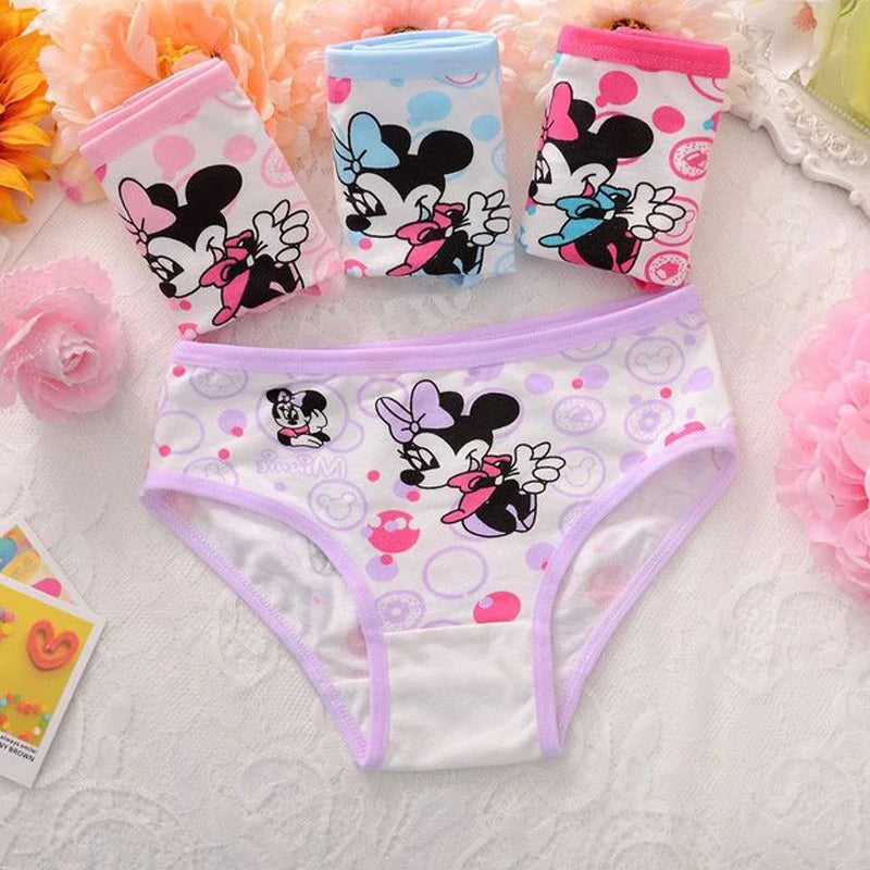 4pcs/Lot Girls  Underwear 100%Cotton Girls Panties