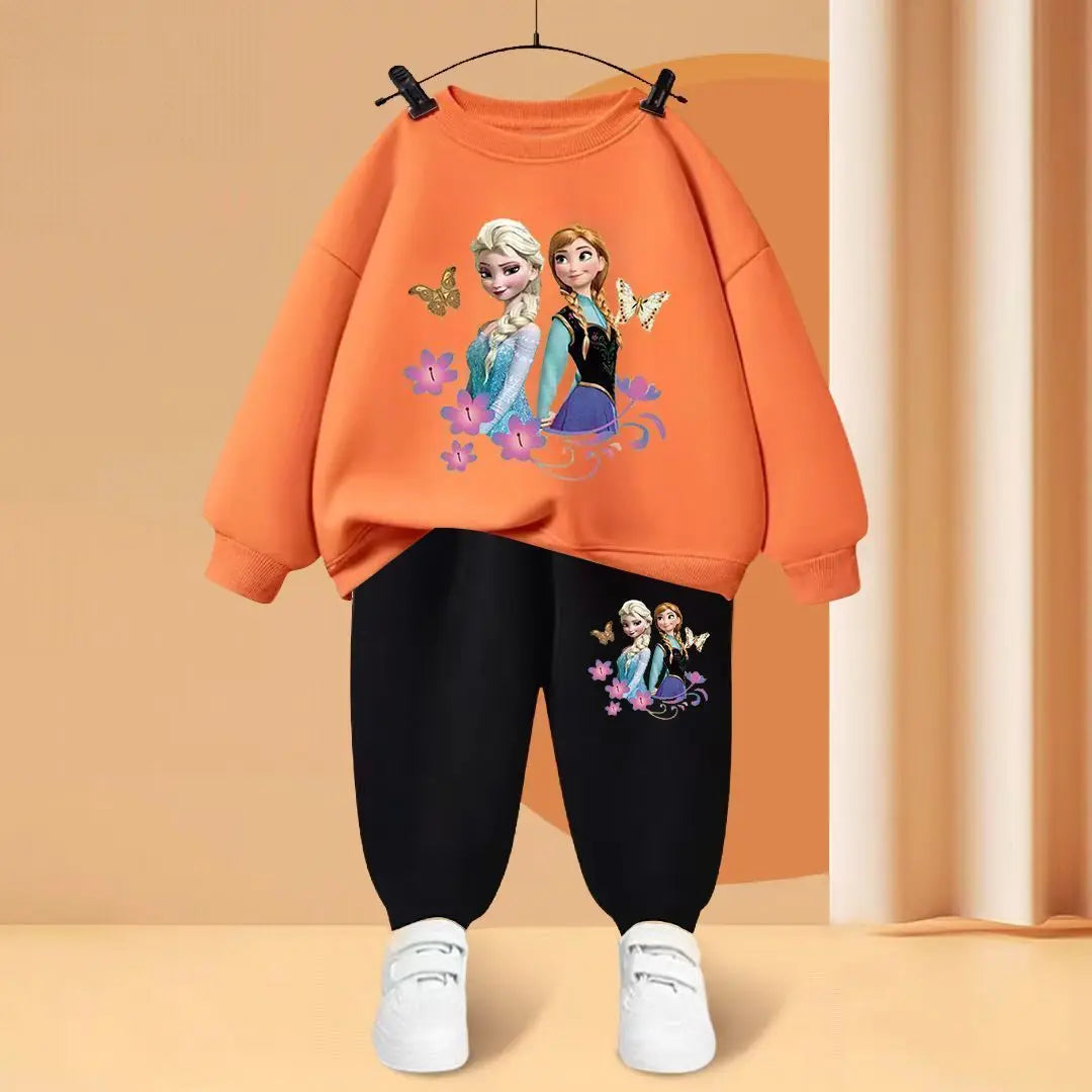 Disney Elsa Princess Print Children's Tracksuit Set