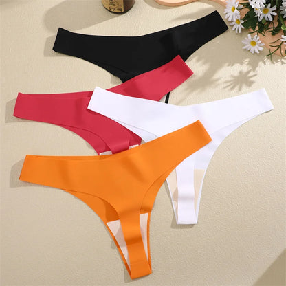 3Pcs/Set Women Seamless Panties Sexy V-Waist