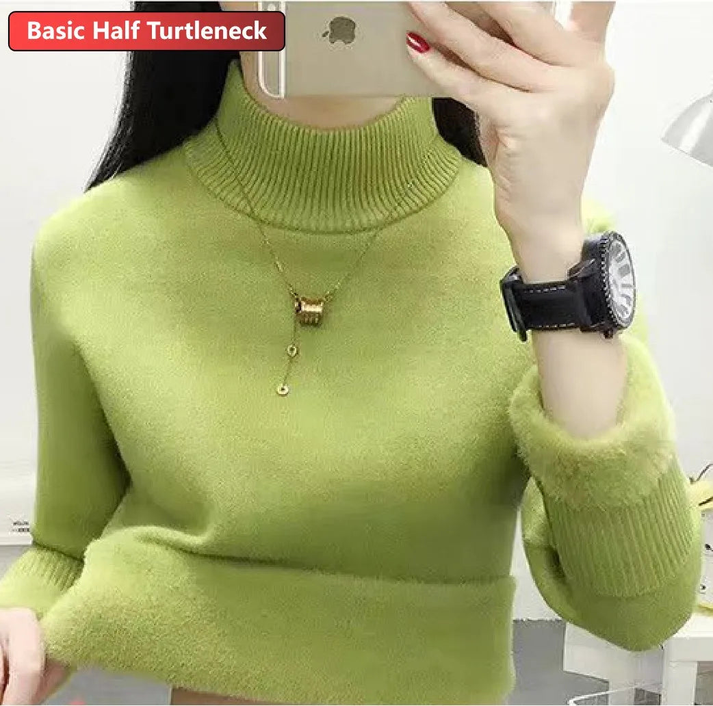 Turtleneck Winter Sweater Women Elegant