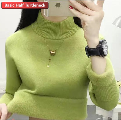 Turtleneck Winter Sweater Women Elegant