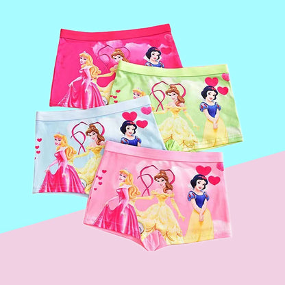 4Pcs/bag Disney Children's Panties ELsa Cartoon Frozen