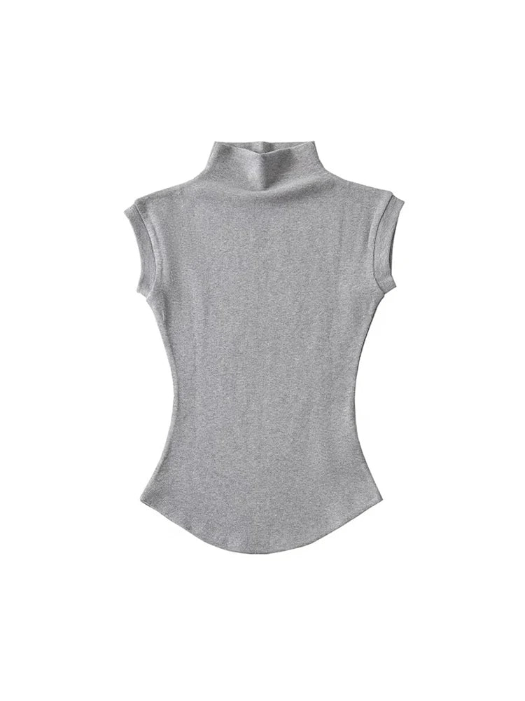 Summer Sexy Turtleneck Sleeveless T-Shirts