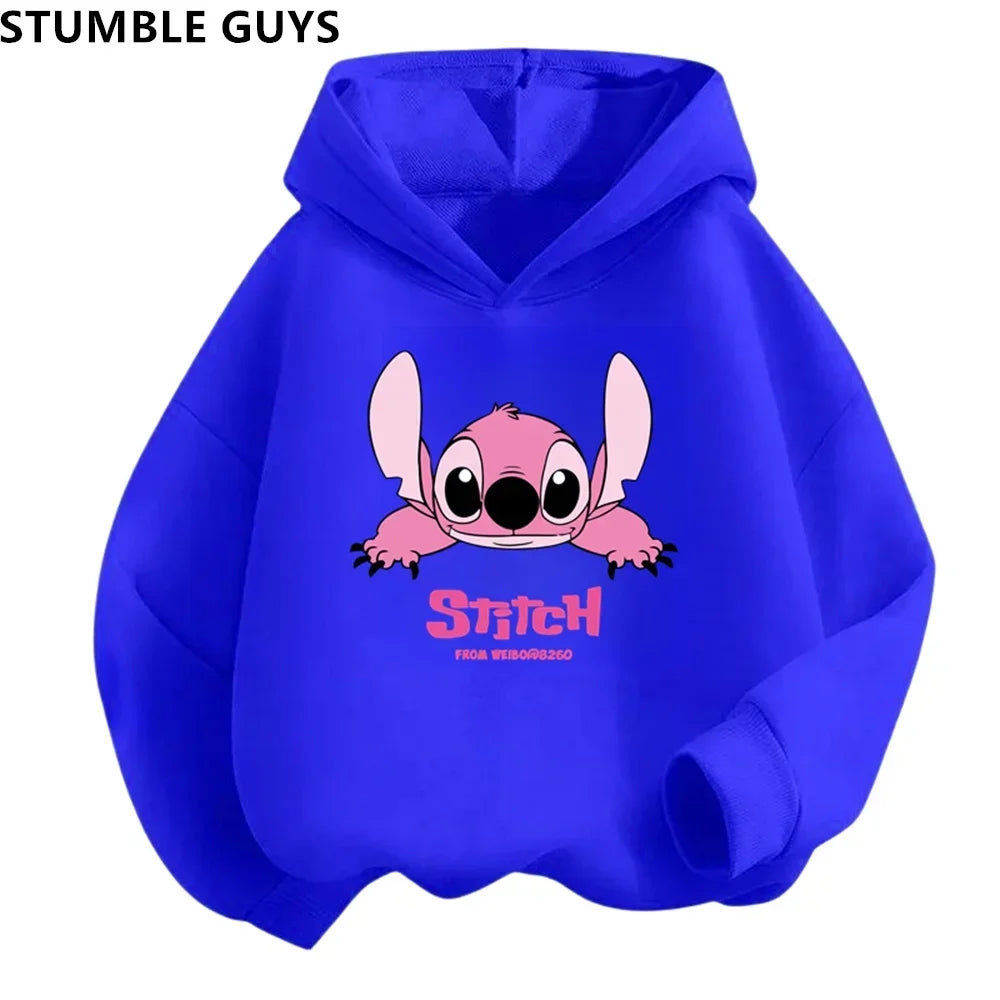 Children Hoodies Stitch  Fashion Pullover Sweatshirt