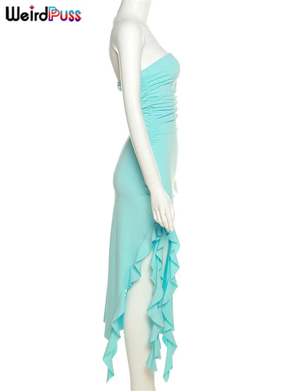 Elegant Strapless Dress Women