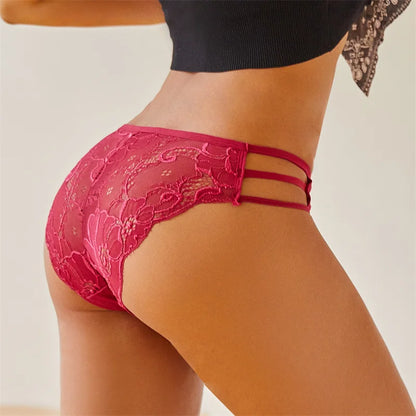 3PC/Set Women's Sexy Floral Lace Panties