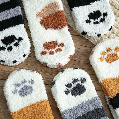 Autumn Winter Socks Cute Cat Claw