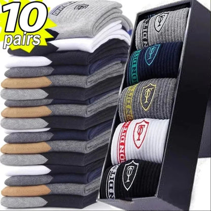 Breathable Cotton Sports Stockings Men (5 Pairs)