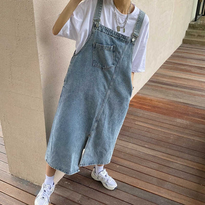 Denim Overall Dress Women Sleeveless Jeans