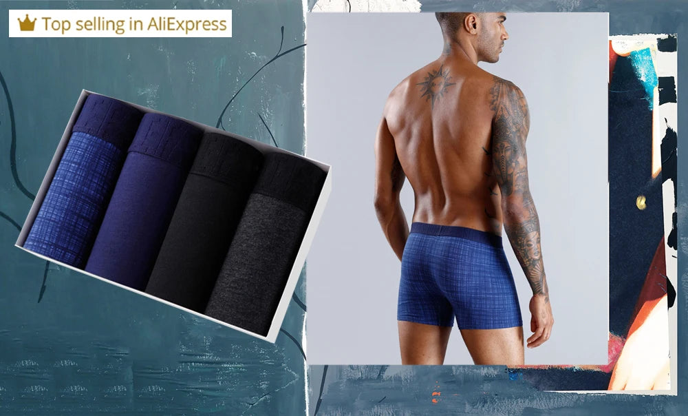 5pcs Pack 2025 Men Panties Polyester Underwear