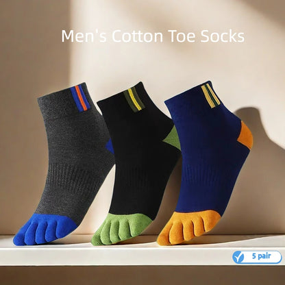 Men's Casual Five-Toe Cotton Socks