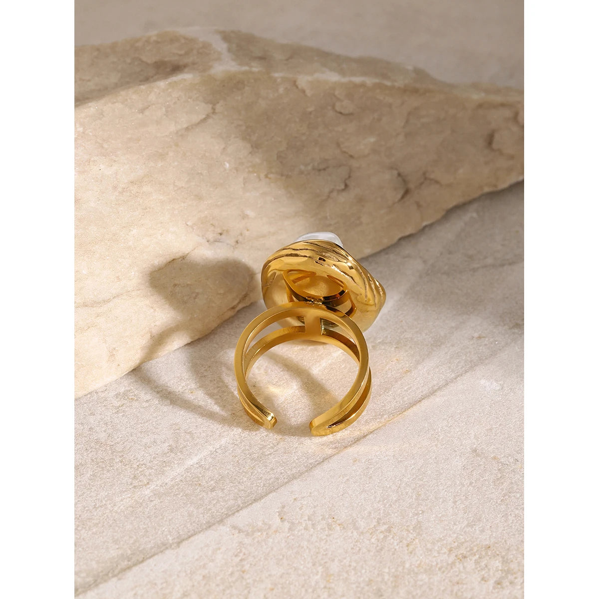 Stainless Steel Gold Color Ring