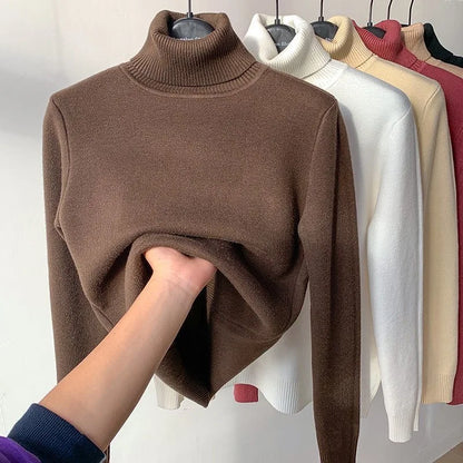 Turtleneck Winter Sweater Women Elegant