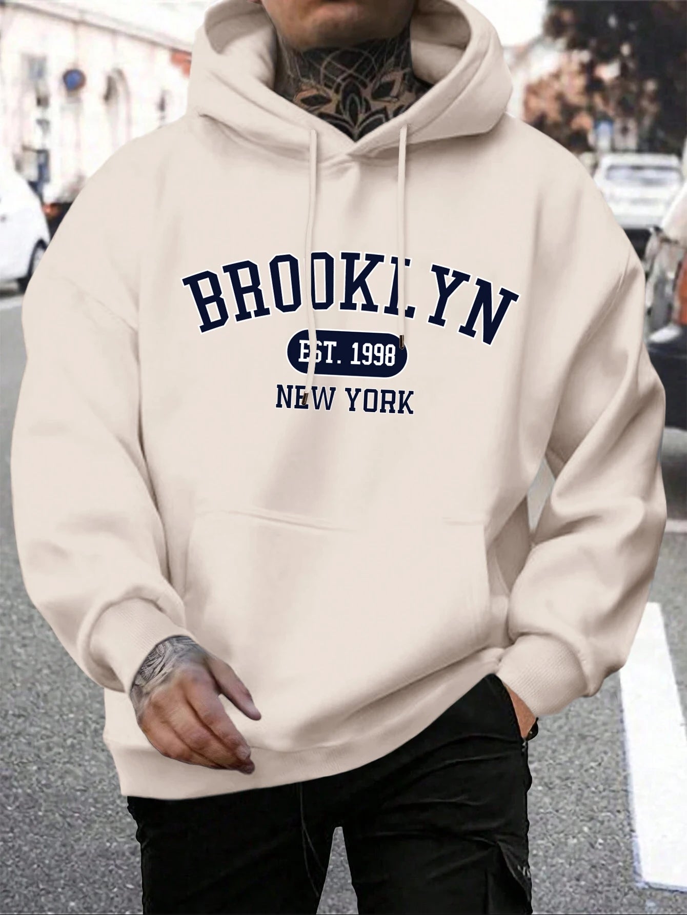 Brooklyn Est 1998 New York Printing Men Hoodies