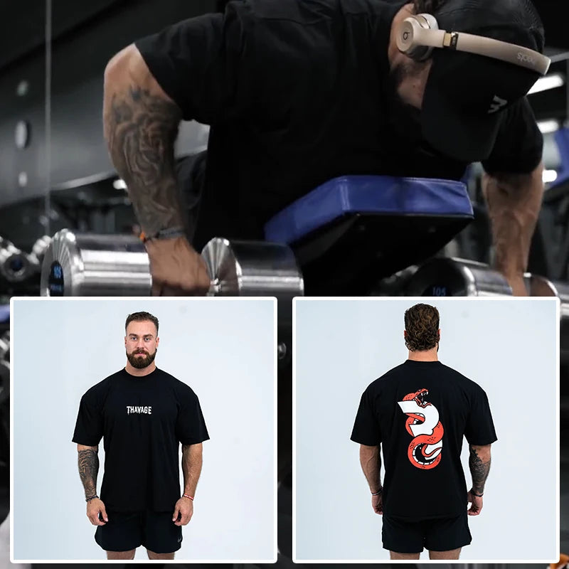 New Gym Fitness T-shirt Loose Oversized