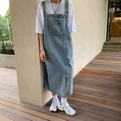 Denim Overall Dress Women Sleeveless Jeans