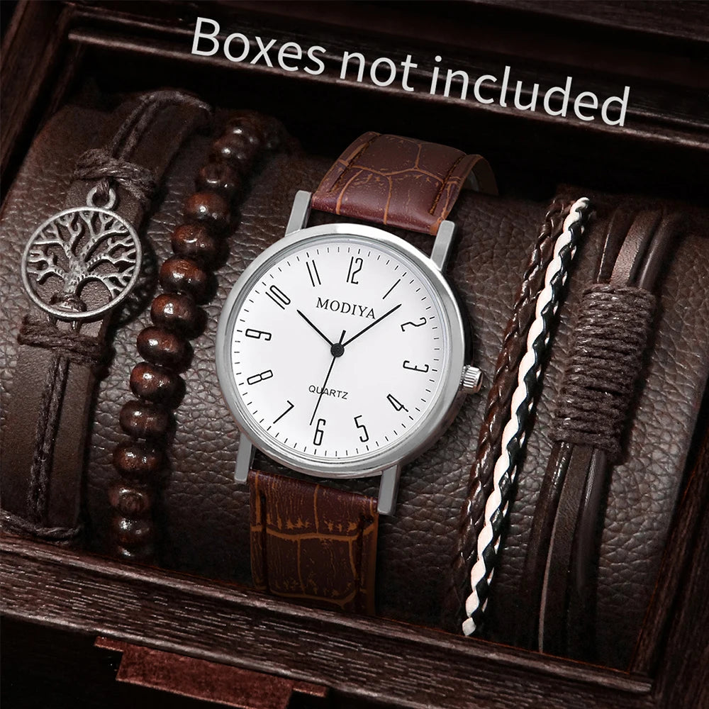 5pcs Men Business Quartz Watches