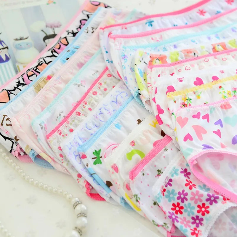 6PCS/Lot Kids Underwear Baby Girls Panties Cotton