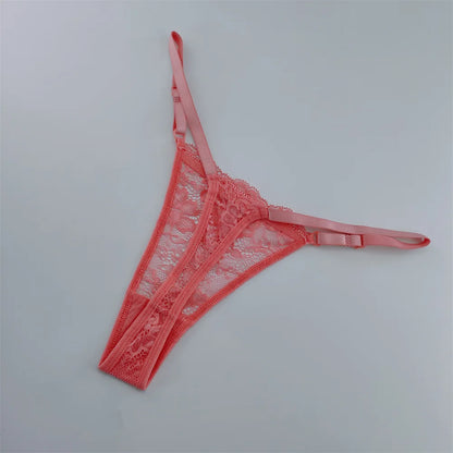 3Pcs Lace Thongs Women Lace Low Waist Panties