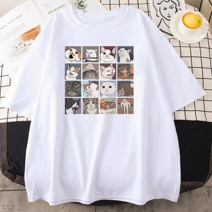 Meme Cats Puzzle Creativity Printed Men T-Shirts