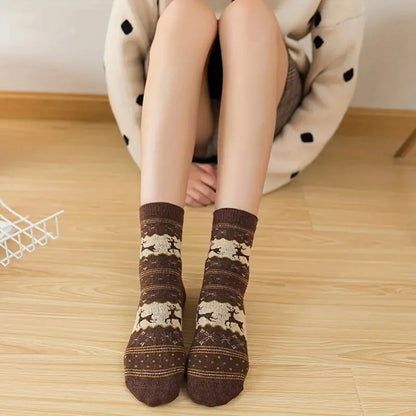 Women Printed Thick Socks