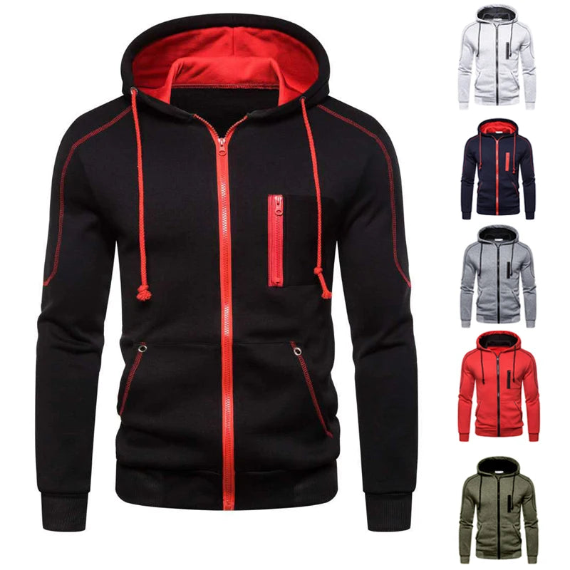 Hoodie Black White Army Green Red Hooded Color