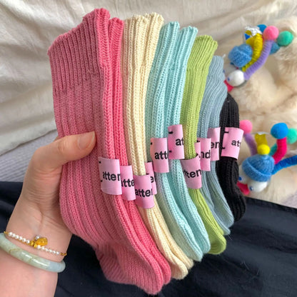 Middle Tube Socks Cotton