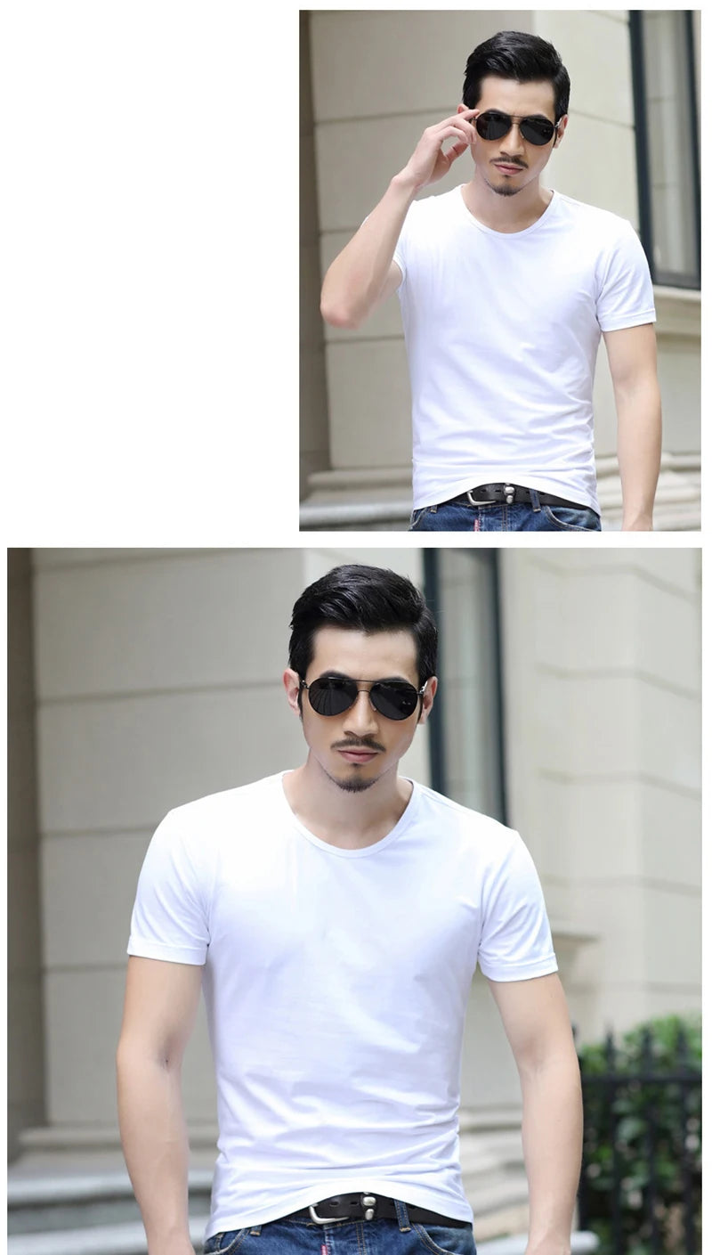 Men's Short Sleeve Top Quality Undershirt Cotton