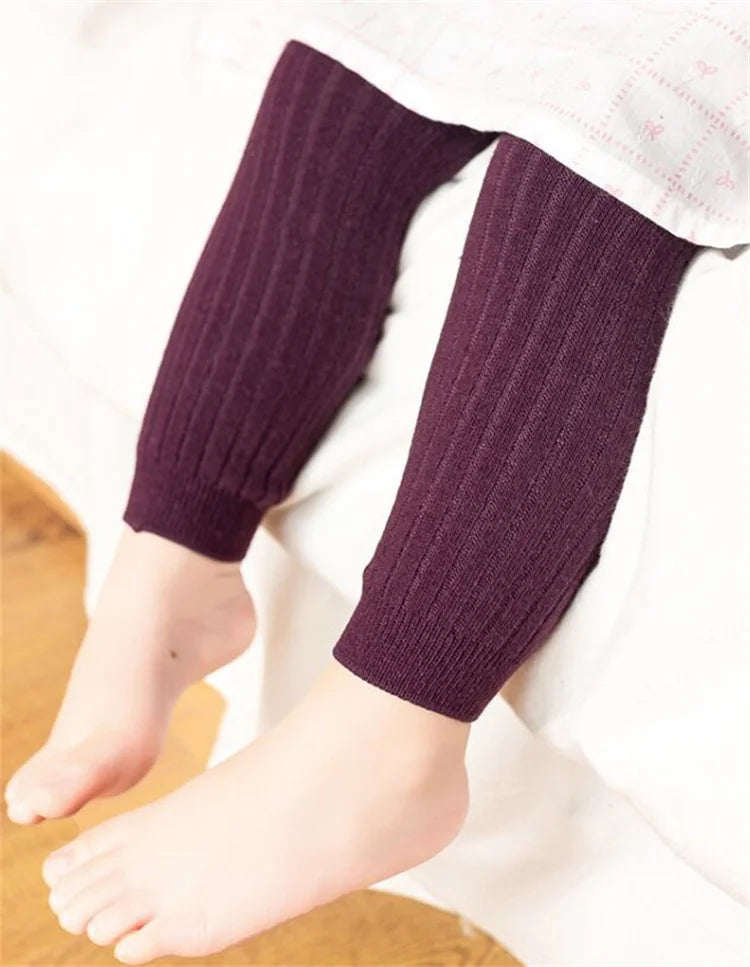 Children's Girls Boys Pants Knitted Leggings