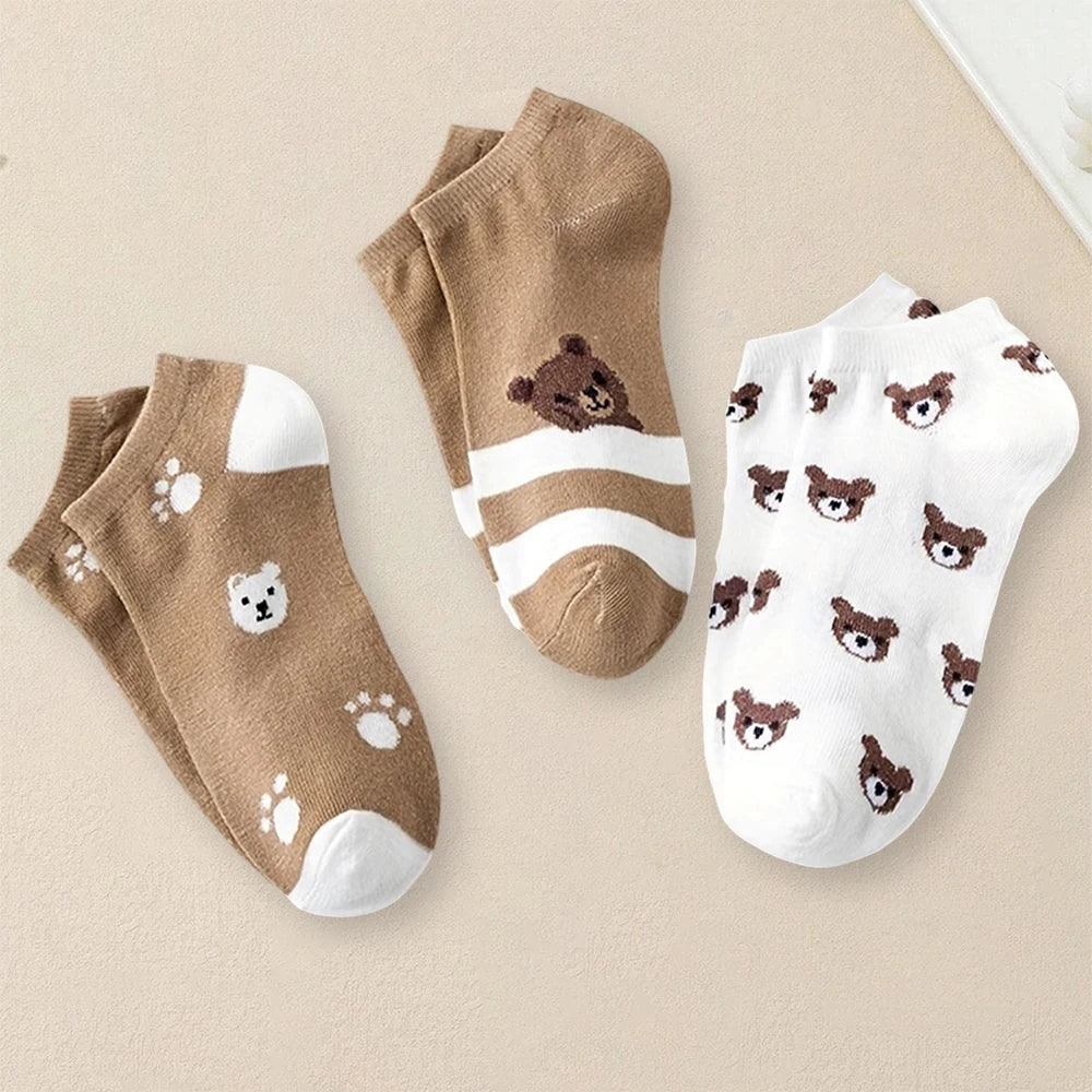 Women Cartoon Patterned Socks 5 Pairs