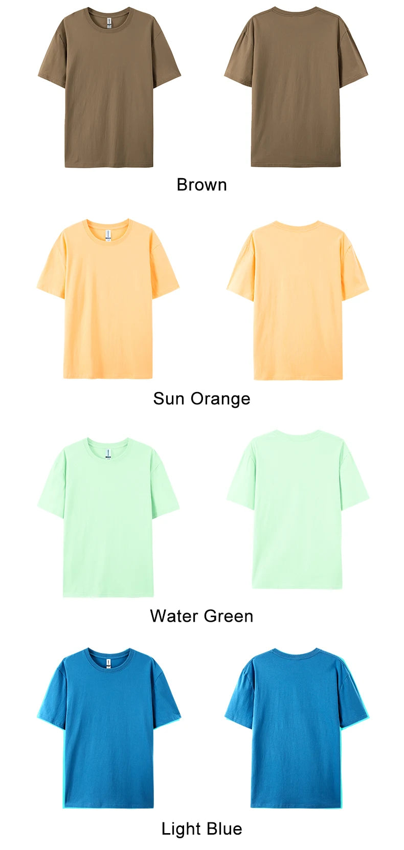 100% Cotton Solid T-shirts