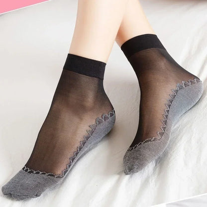 10Pcs Lace Ultrathin Socks Women