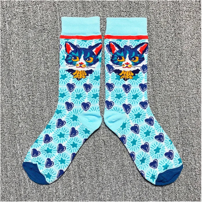 Colorful Print Socks Women