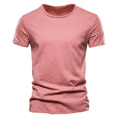 100% Cotton Men T-shirt Casual Soft Fitness