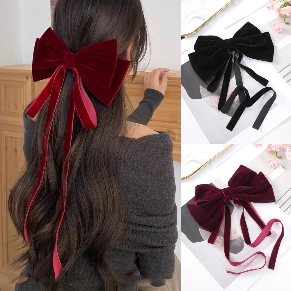 Velvet Barrettes Women Temperament Ponytail Hairpin