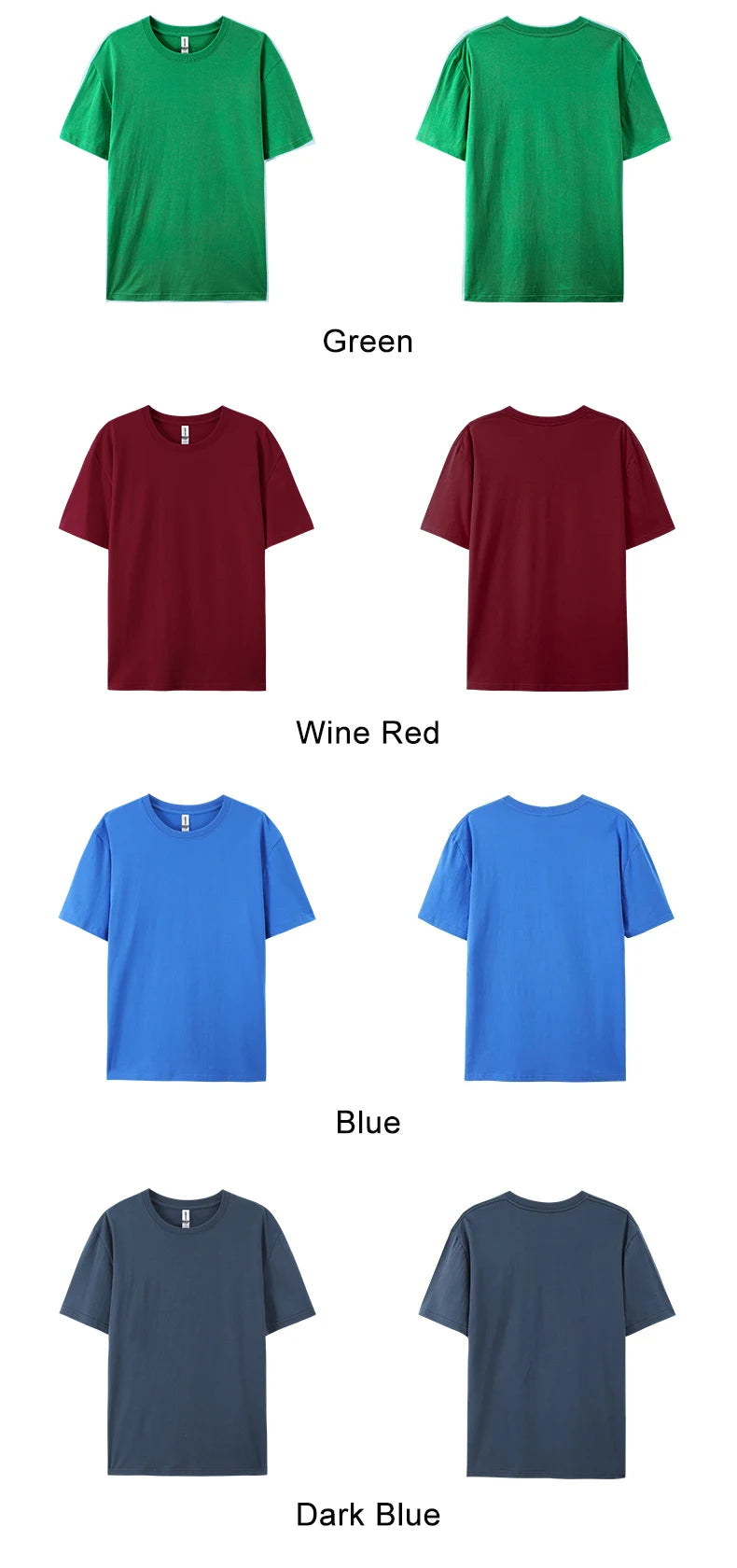 100% Cotton Solid T-shirts