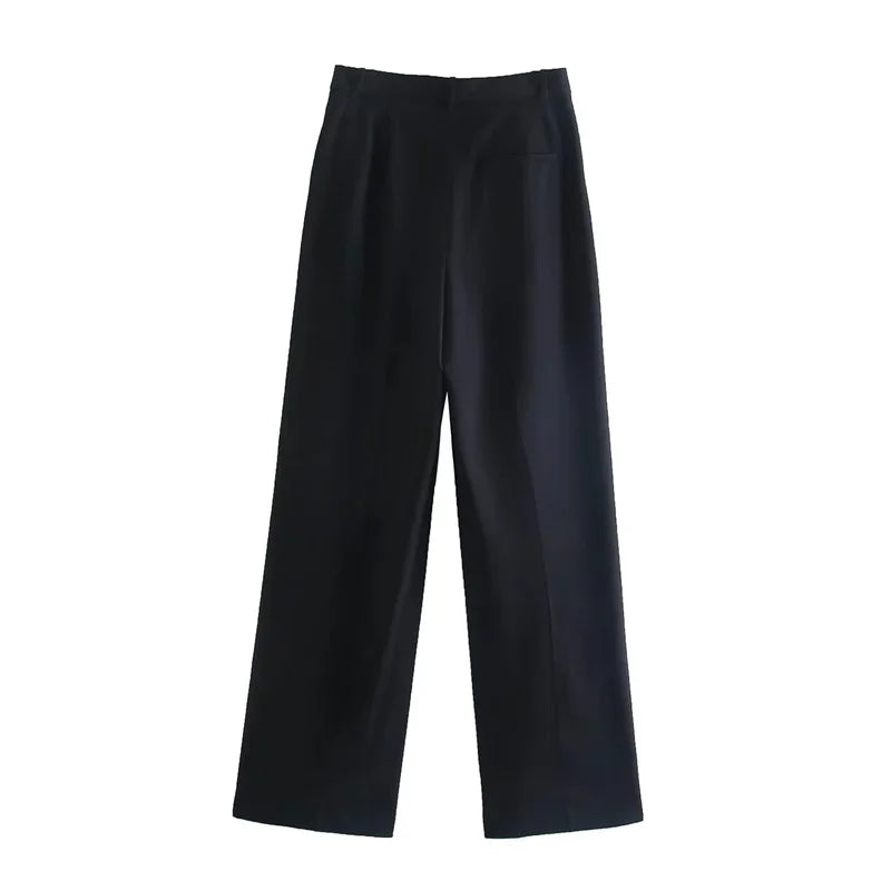 Women's Pants Beige Grey Black Wide Leg Pants