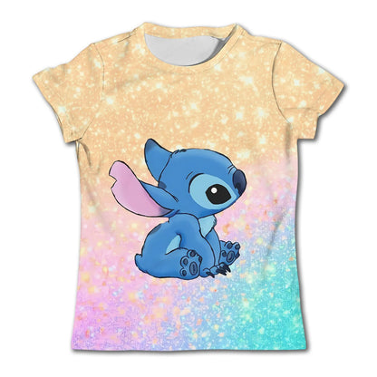 3-4Y Girls Disney Stitch T Shirts Summer