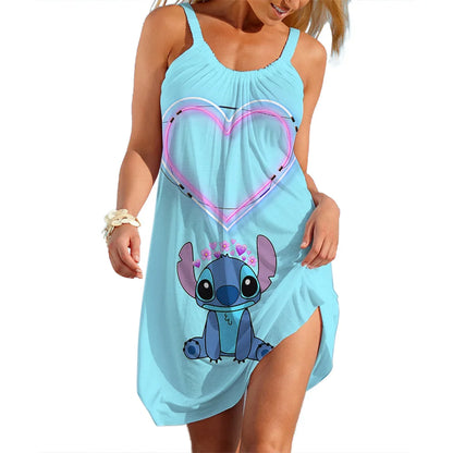 Disney Stitch Women Fashion Sling Dress