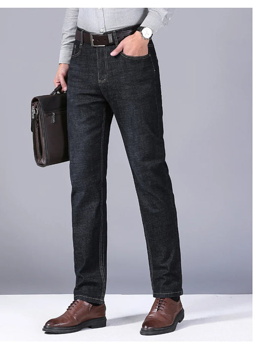 Classic Style Casual Stretch Slim Jeans