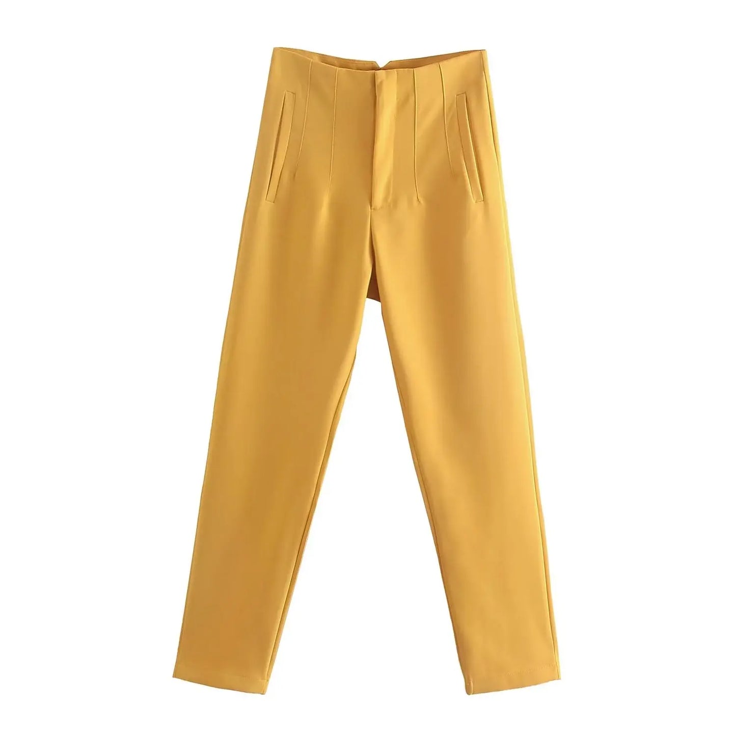 Women Fashion Straight Pants High Waist