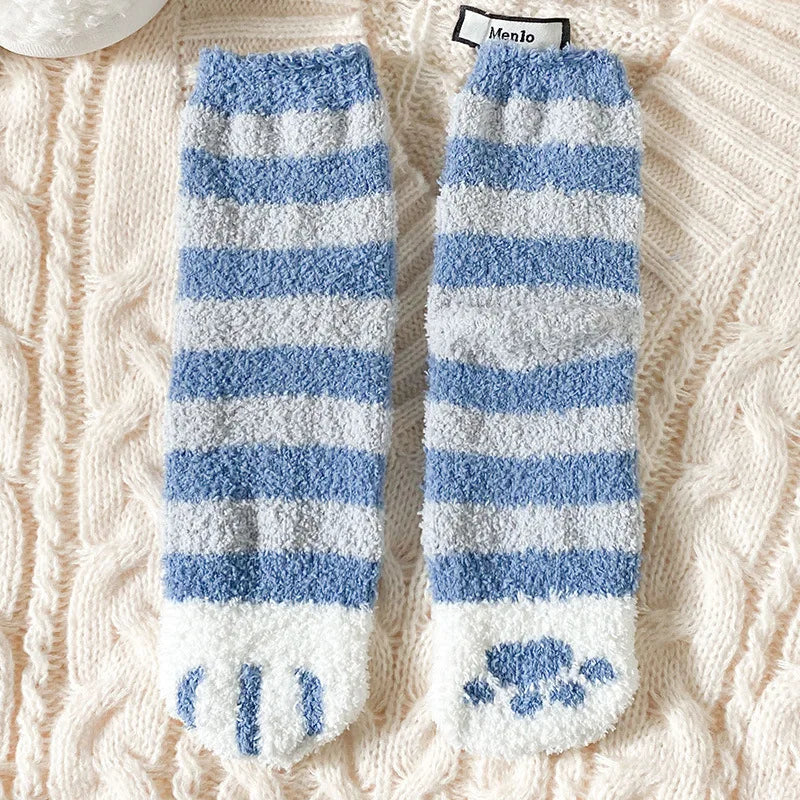 Autumn Winter Socks Cute Cat Claw