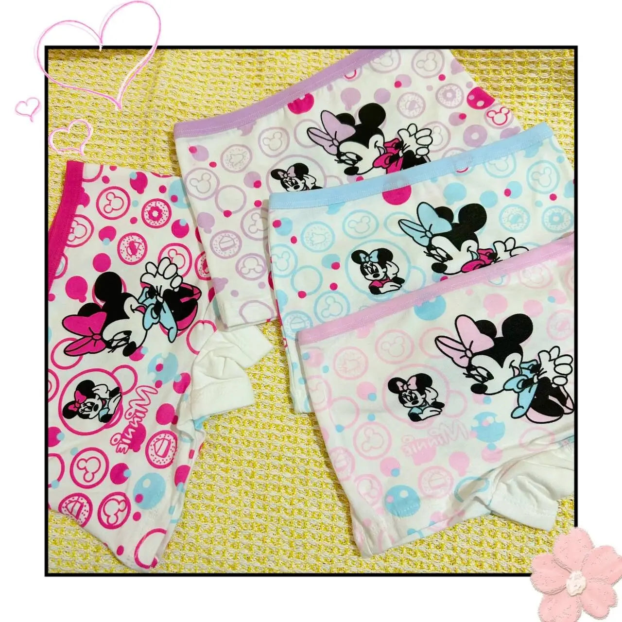 2Pcs/Bag 2-10Y New girl Minnie mouse Underwear