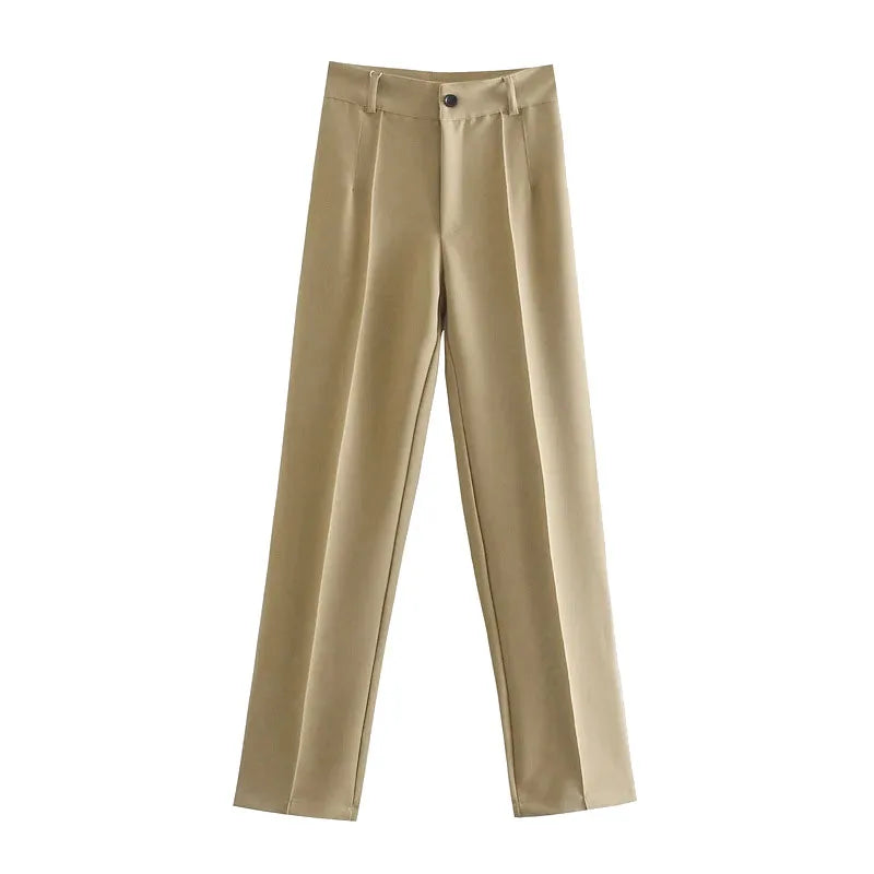 Chic Fashion Office Wear Straight Pants