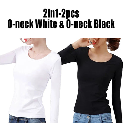 O Neck V Neck Long Sleeve Shirt