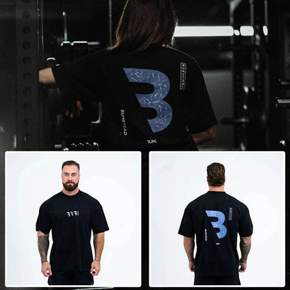 New Gym Fitness T-shirt Loose Oversized