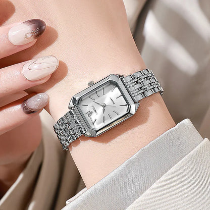 Luxury Women Watches Fashion Rectangle Ladies Steel Band Quartz Watch Reloj Mujer Relogio Feminino Girls Clock Gift